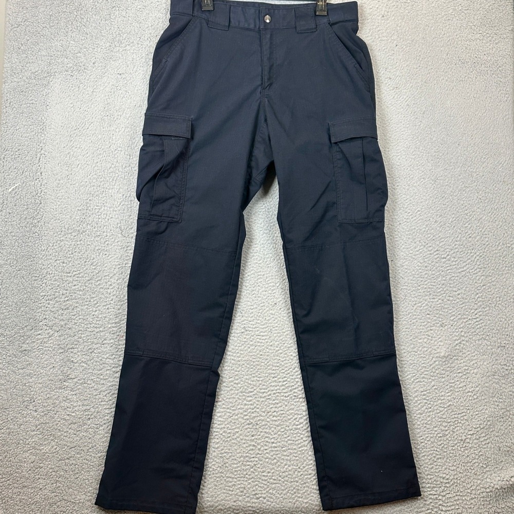 5.11 Tactical Pants Mens 34X36 Cargo Navy Blue Ripstop Reinforced Utility EUC